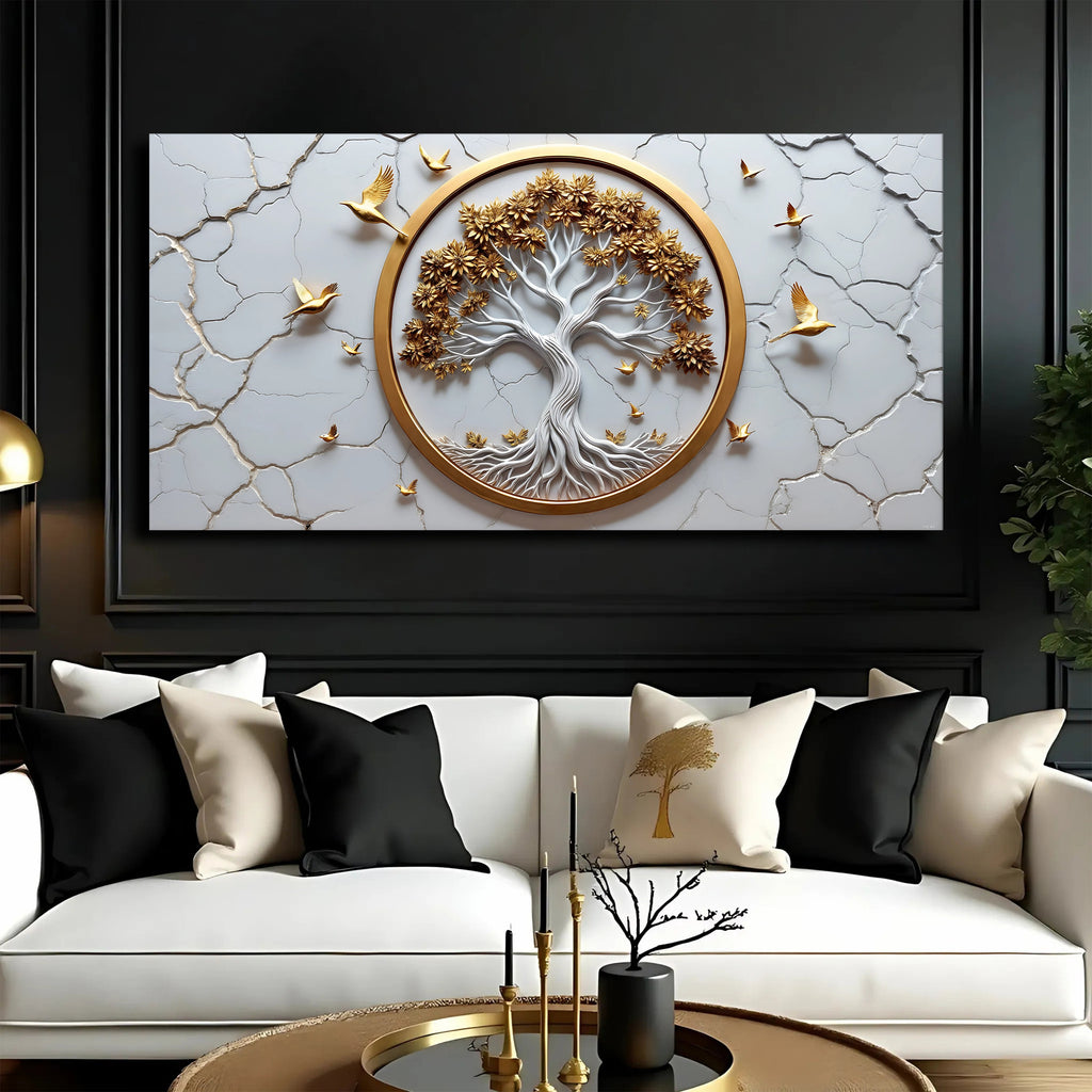 3D Celtic Tree of Life Wall Art - White