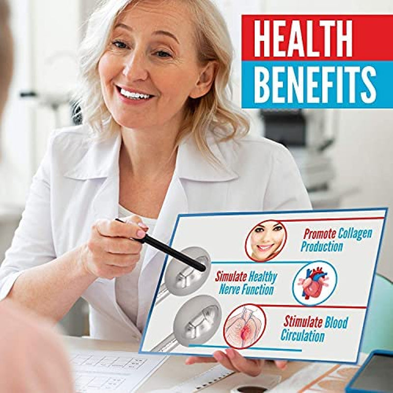 Ice Globes for Facials | Unbreakable Steel Cooling Roller | Cryo Sticks for Face | Massager for Face Neck & Eyes | Skin Care for Dark Circles, Puffiness, Wrinkles, Collagen Production (White)